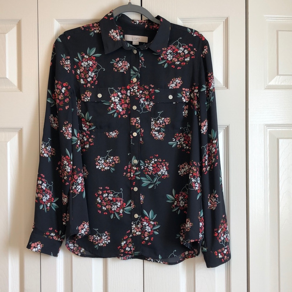 LOFT button front blouse